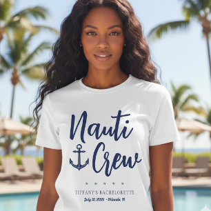 Nauti Crew Anker Nautischer Junggesellinnenabschie T-Shirt