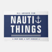 Nauti Dinge Anker Willkommen an Bord Boot Fußmatte (Vorderseite)