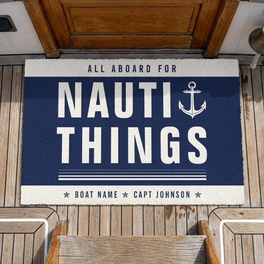 Nauti Dinge Anker Willkommen an Bord Boot Fußmatte