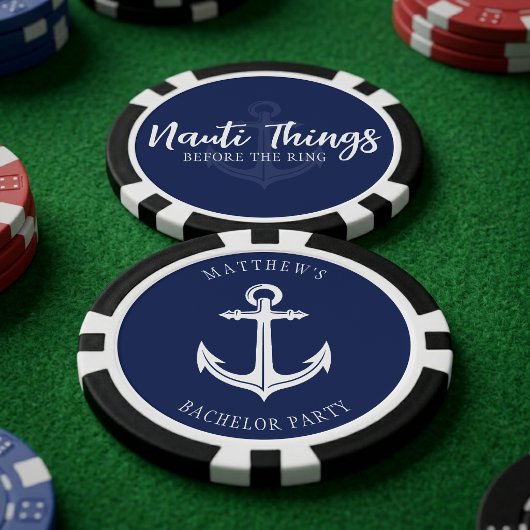 Nauti Dinge vor dem Ring Anker Junggeselle Pokerchips