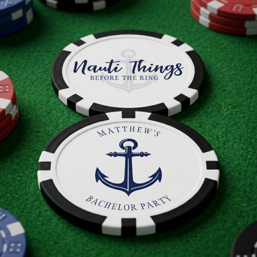 Nauti Dinge vor dem Ring Anker Junggeselle Pokerchips