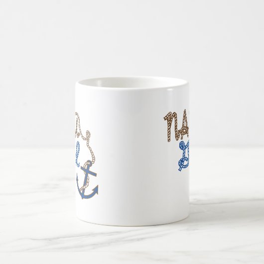 Nauti Girl Rope Knospen und Anchor Kaffeetasse (Mittel)