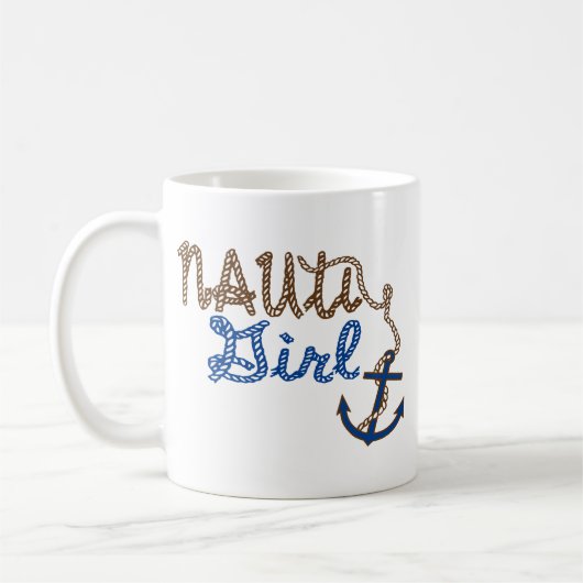 Nauti Girl Rope Knospen und Anchor Kaffeetasse (Links)