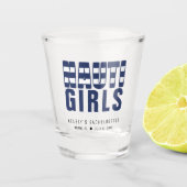 Nauti Girls Funny Junggeselinnen-Abschied Schnapsglas (Vorderseite)