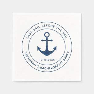 Nauti Junggeselinnen-Abschied letzte Segel vor dem Serviette