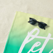 Nauti Nautical Bachelorette Blue Gradient Strandtuch (Beispiel)