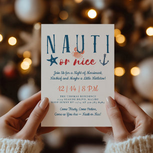 Nauti oder nette nautische Weihnachtsfeier Einladung