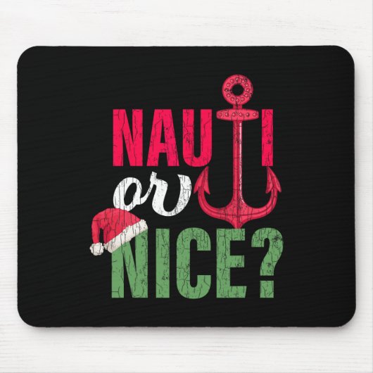 Nauti oder nette Santa lustige Weihnachten im Juli Mousepad (Vorne)