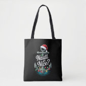 Nauti oder nette Weihnachts-Anker-Santa-Hut-Lichte Tasche (Vorderseite)