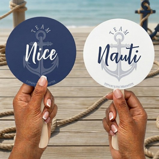 Nauti oder Nice Anker Nautische Junggesellinnenpar Fächer