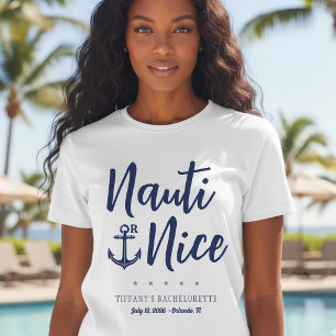 Nauti oder Nice Anker Nautische Junggesellinnenpar T-Shirt