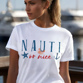 Nauti oder Nice Funny Nautical Christmas T-Shirt