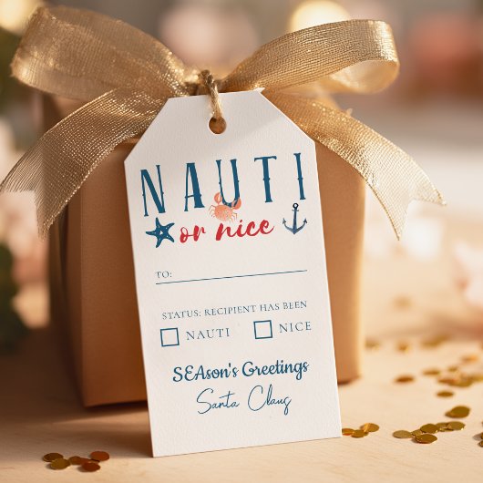 Nauti oder Nizza Küste Weihnachten Geschenkanhänger