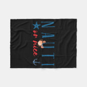 Nauti Or Nice Funny Nautical Christmas  Fleecedecke (Vorderseite (Horizontal))