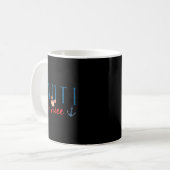 Nauti Or Nice Funny Nautical Christmas  Kaffeetasse (Vorderseite Links)