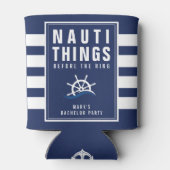 Nauti Things Junggesellenabschied Schiffsruder Bla Dosenkühler (Rückseite)