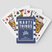 Nauti Things Junggesellenabschied Schiffsruder Bla Spielkarten (Rückseite)