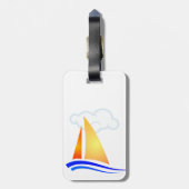 Nauti Thoughts Nautical Sailboat Gepäckanhänger (Rückseite vertikal)