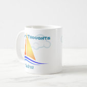 Nauti Thoughts Nautical Sailboat Kaffeetasse (Vorderseite Links)