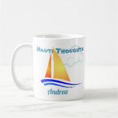 Nauti Thoughts Nautical Sailboat Kaffeetasse (Links)