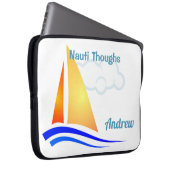 Nauti Thoughts Nautical Sailboat Laptopschutzhülle (Vorne Rechts)