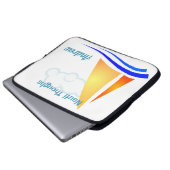 Nauti Thoughts Nautical Sailboat Laptopschutzhülle (Vorne Knopf)