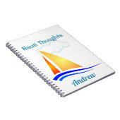 Nauti Thoughts Nautical Sailboat Notizblock (Rechte Seite)