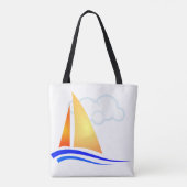Nauti Thoughts Nautical Sailboat Tasche (Rückseite)