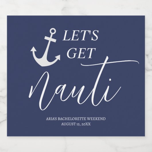 Nauti Wein & Sparkling Weinetikett Schaumweinetikett (Einzelnes Label)