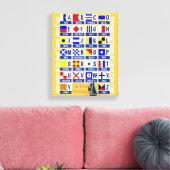 Nautic Alphabet Flags Leinwanddruck (Insitu (Wohnzimmer))