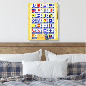 Nautic Alphabet Flags Leinwanddruck (Insitu (Schlafzimmer))