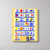 Nautic Alphabet Flags Leinwanddruck (Vorderseite)