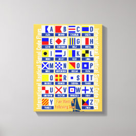 Nautic Alphabet Flags Leinwanddruck