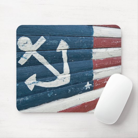 Nautic American Flag Mouse Pad Mousepad (Mit Mouse)