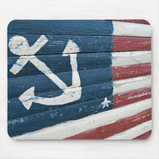 Nautic American Flag Mouse Pad Mousepad (Vorne)