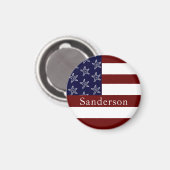 Nautic American Flag Red White Blue Starfish Ma Magnet (Vorderseite/Rückseite)