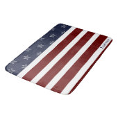 Nautic American Flag Red White Blue Starfish Teppi Badematte (Schrägansicht)