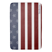 Nautic American Flag Red White Blue Starfish Teppi Badematte (Vorderseite Vertikal)