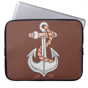 Nautic Anchor 1 Monogram Laptop Sleeve