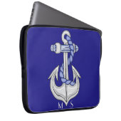 Nautic Anchor 2 Monogram Laptop Sleeve (Vorne Rechts)