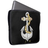 Nautic Anchor 3 Monogram Laptop Sleeve (Vorne Rechts)