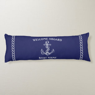Nautic Anchor and Rope Blue Seitenschläferkissen