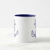 Nautic Anchor and Rope Blue Tasse (Zentrum)