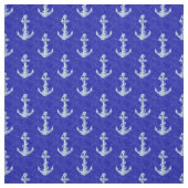 Nautic Anchor auf blau Stoff (Muster)