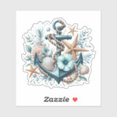 Nautic Anchor Aufkleber (Blatt)