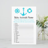 Nautic Anchor Baby Animals Name Game (Stehend Vorderseite)