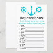 Nautic Anchor Baby Animals Name Game (Vorne/Hinten)