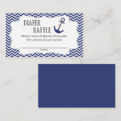 Nautic Anchor Baby Dusche Windeln Raffelkarten Begleitkarte (Vorne/Hinten)