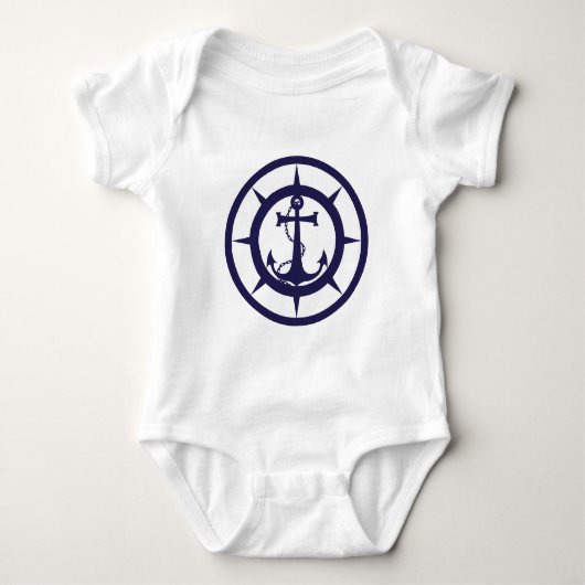 Nautic Anchor Baby Strampler (Vorderseite)