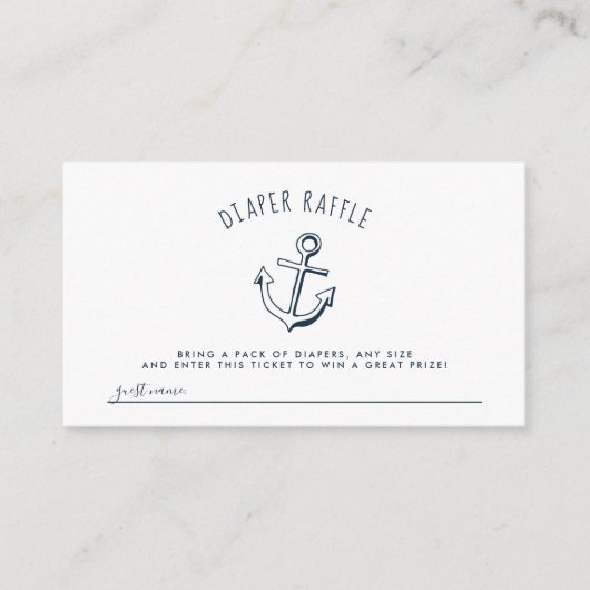 Nautic Anchor Babydusche Windelwanne Begleitkarte (Vorderseite)